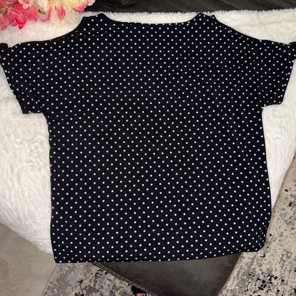3 x 20$ DKNY Black & White Polka Dot Strapless Top Size M - Picture 6 of 6